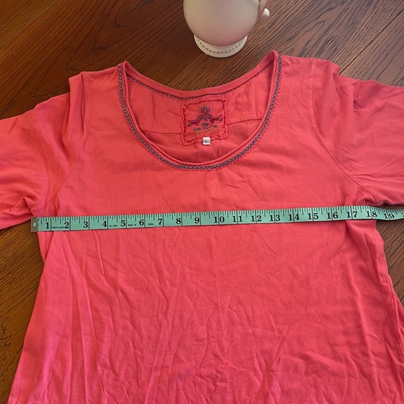 Johnny Was Embroidered Boho T-Short - Picture 5 of 8